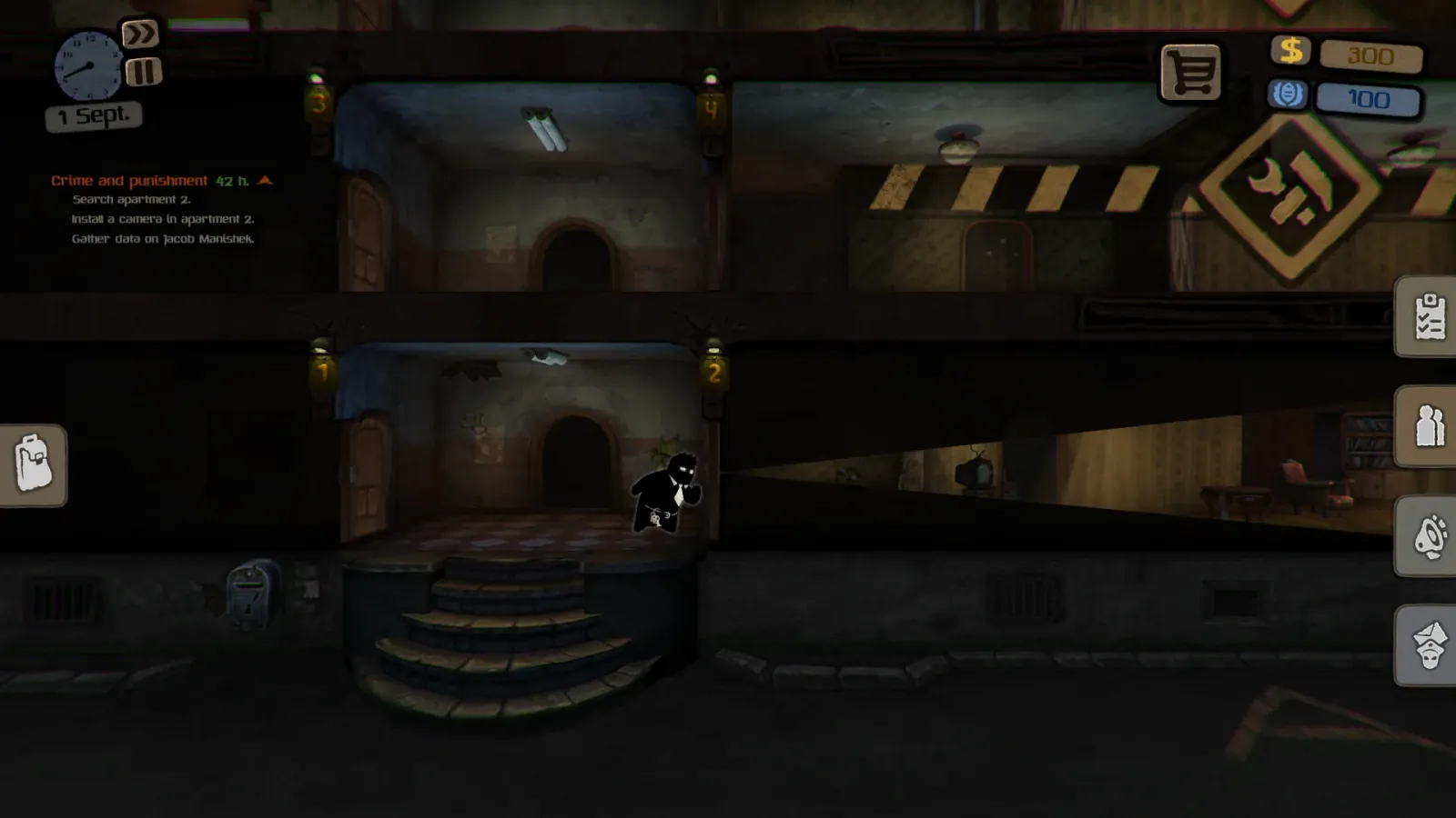 Official gameplay screenshot from Beholder.
