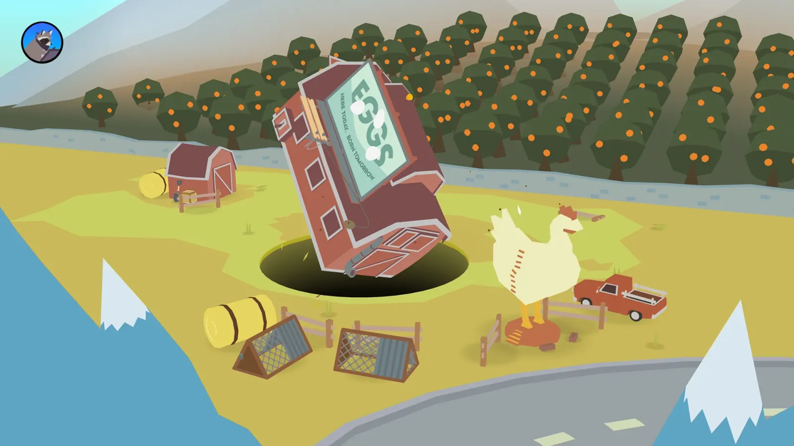 Official gameplay screenshot from Donut County.