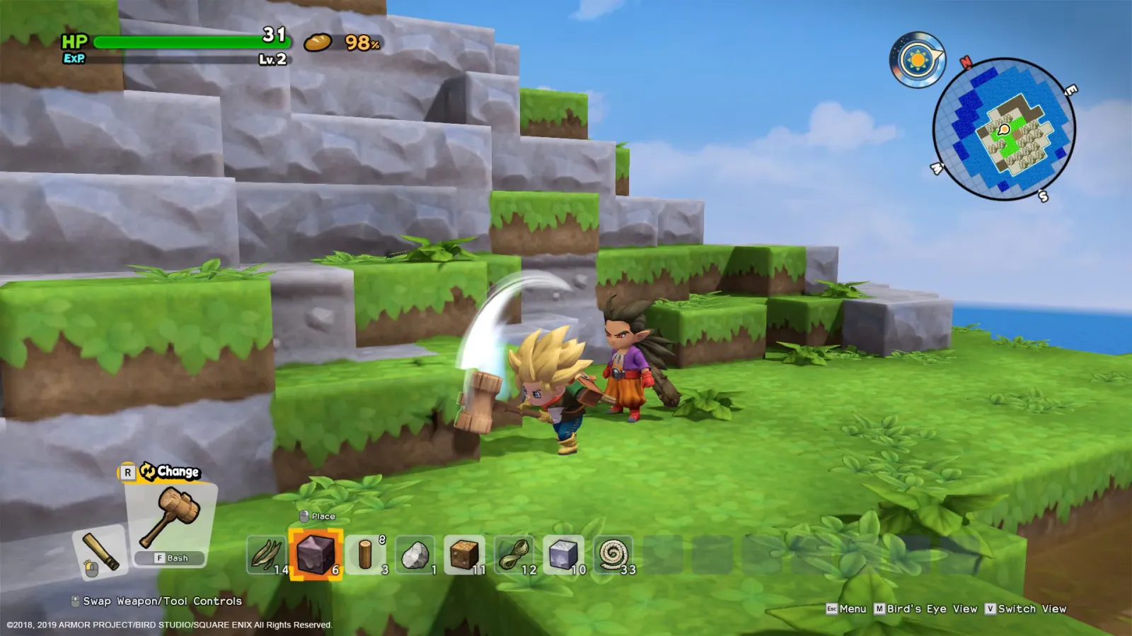 Official gameplay screenshot from Dragon Quest Builders 2.