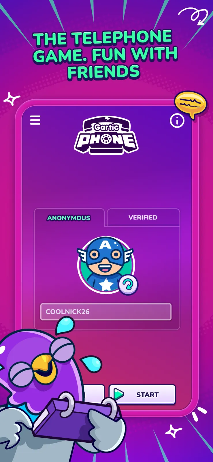 Official gameplay screenshot from Gartic Phone.
