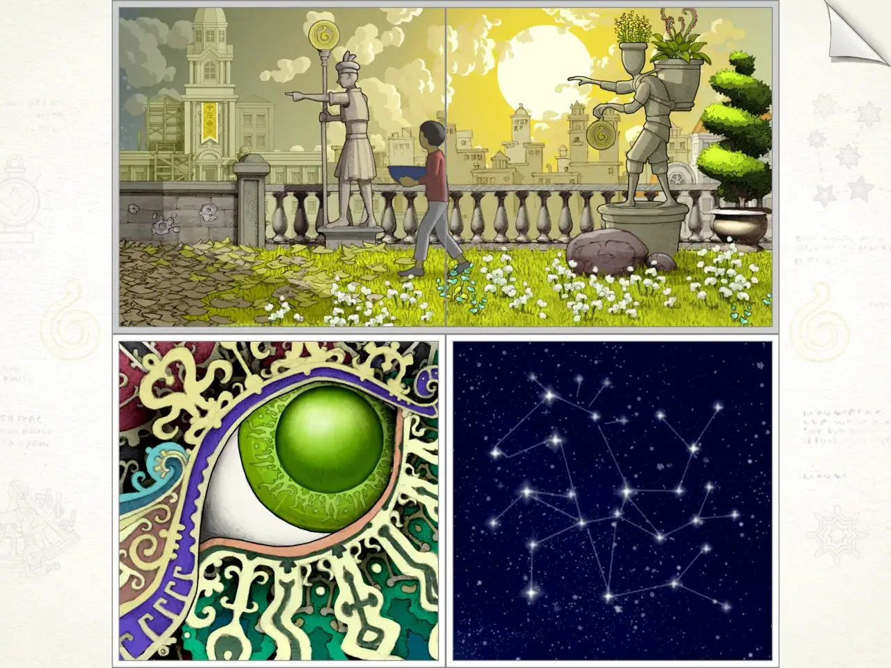 Official gameplay screenshot from Gorogoa.