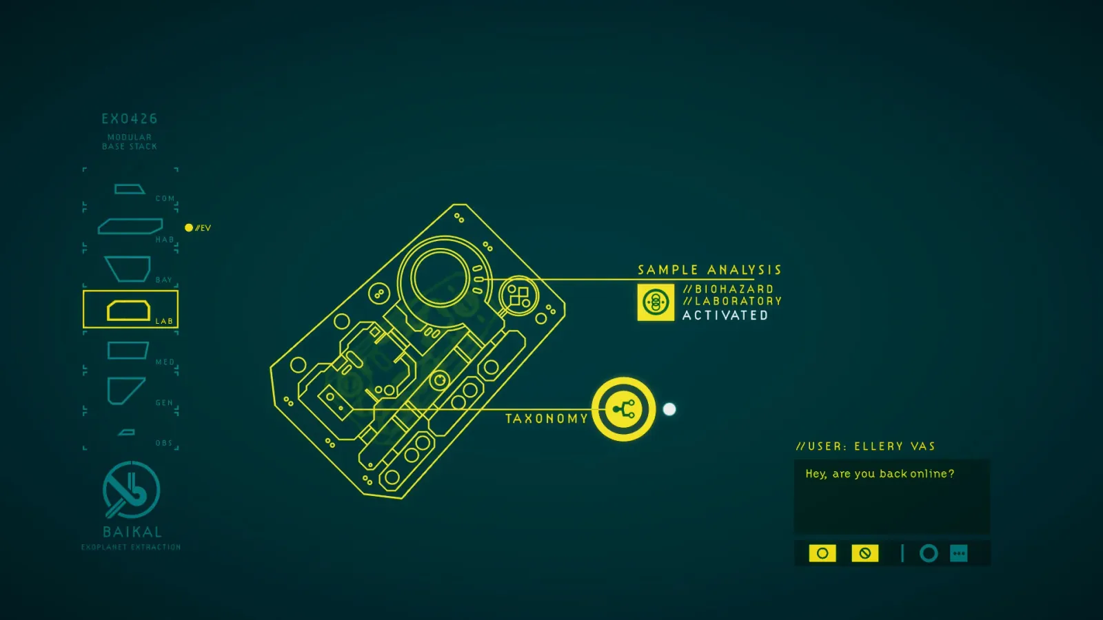 Official gameplay screenshot from In Other Waters.