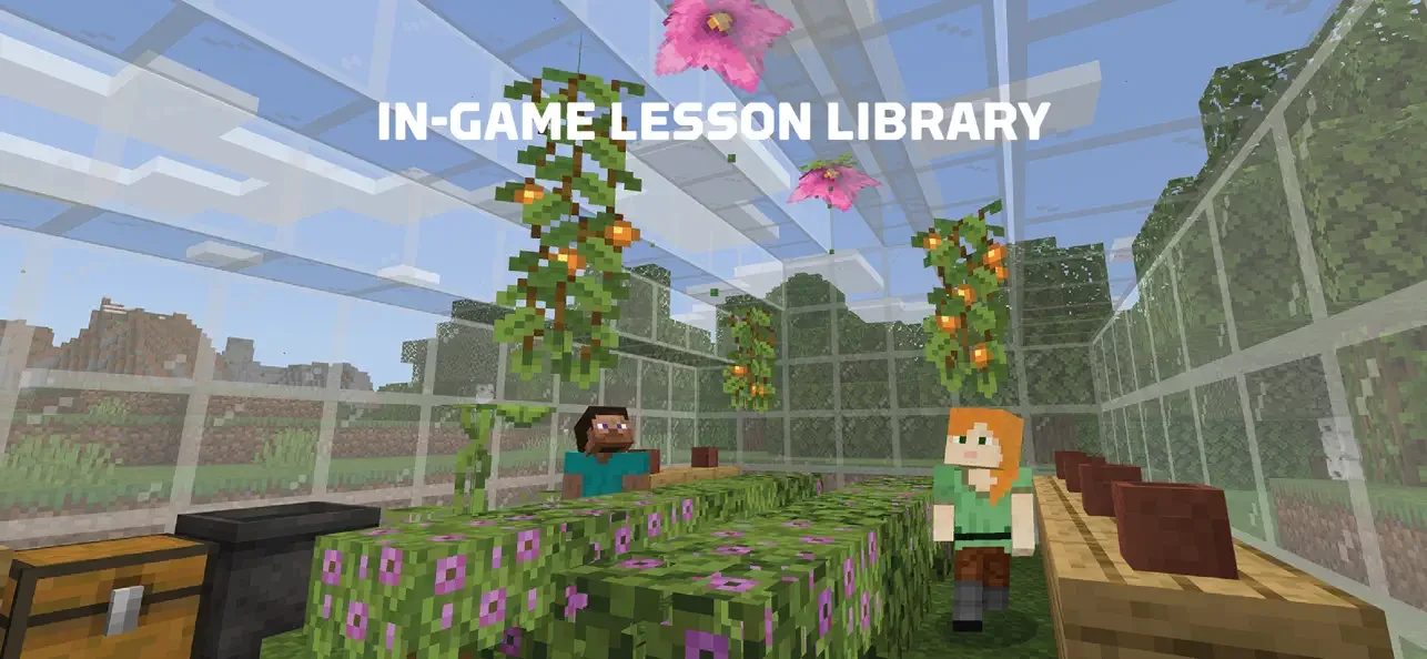 Official gameplay screenshot from Minecraft Education.