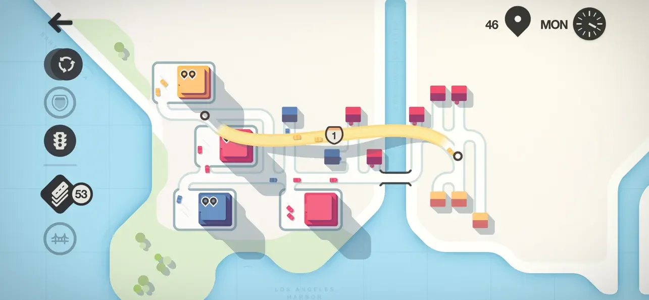 Official gameplay screenshot from Mini Motorways.