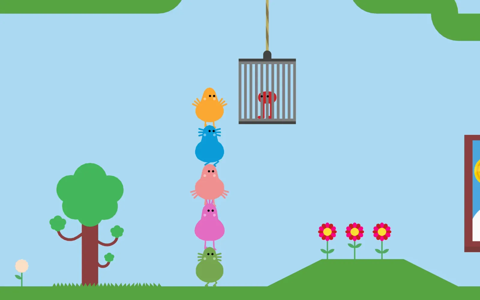Official gameplay screenshot from Pikuniku.