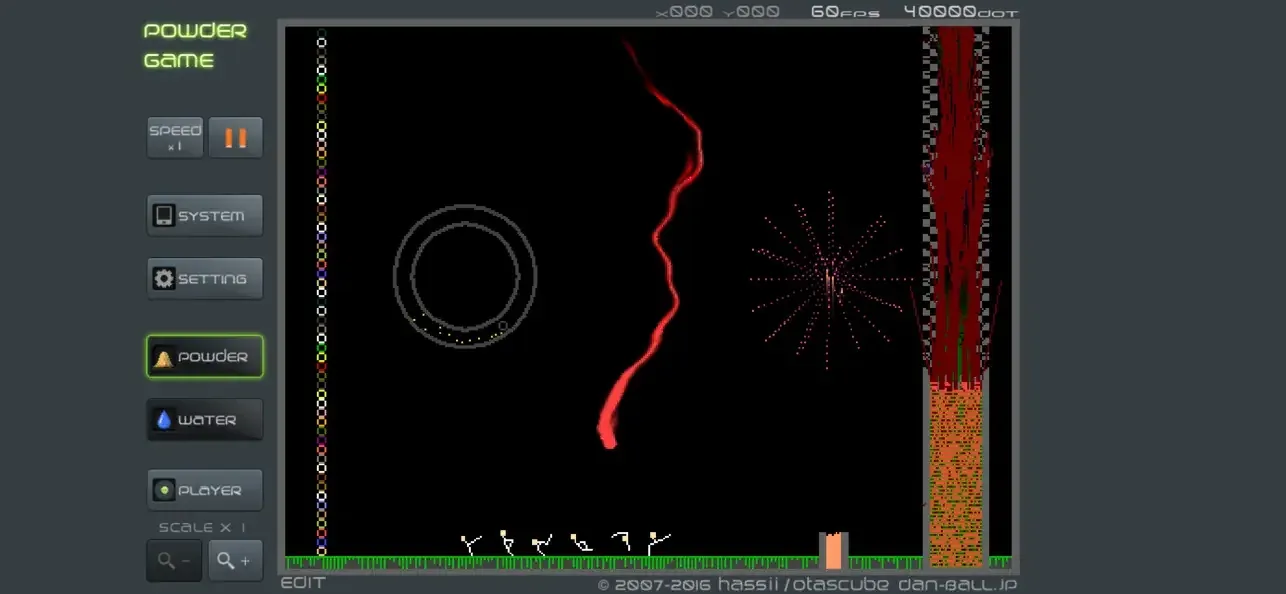 Official gameplay screenshot from Powder Game.