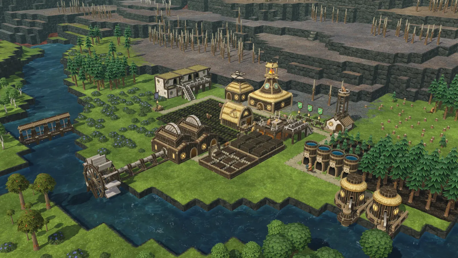 Official gameplay screenshot from Timberborn.